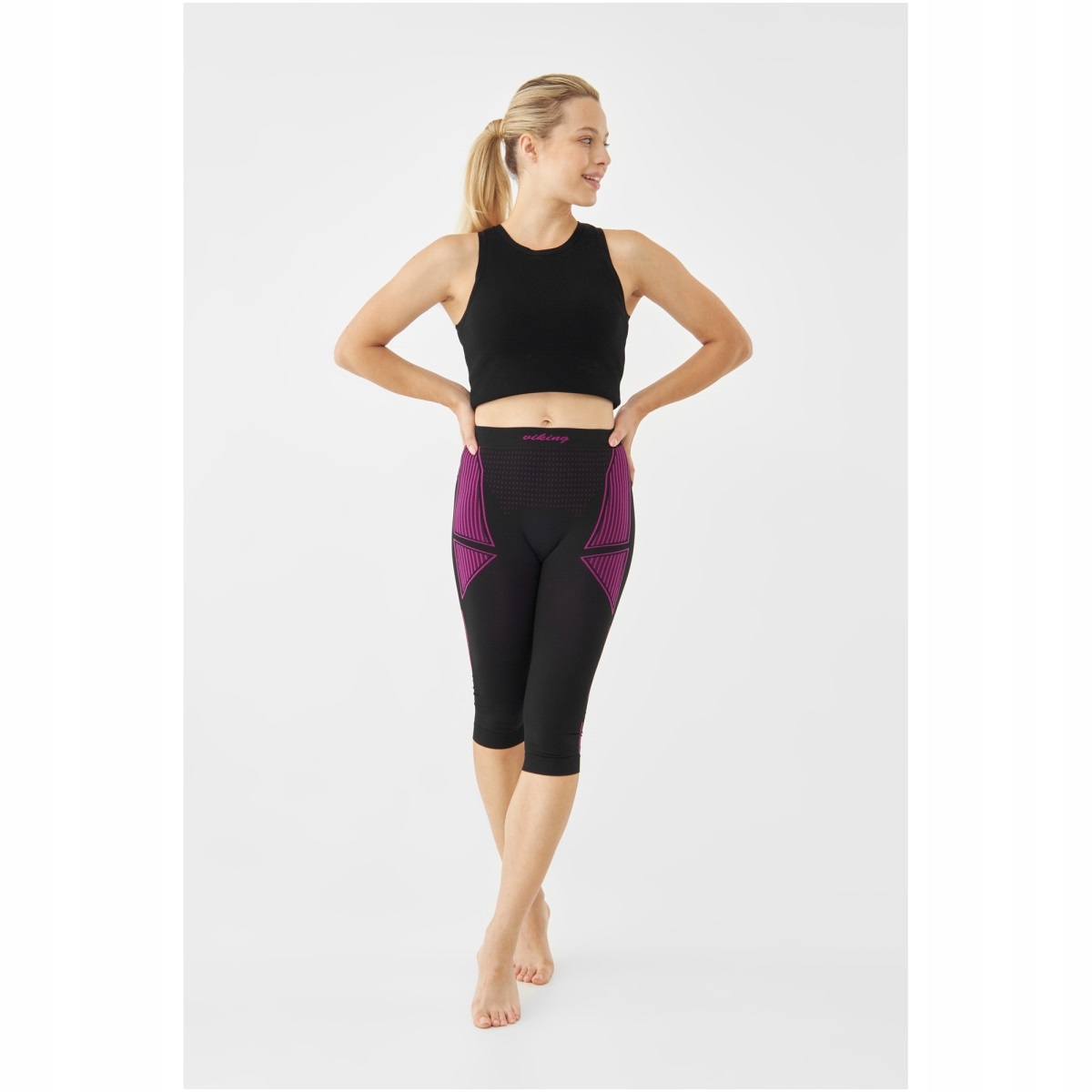 Dámské funkční kalhoty Viking Etna (3/4 Pants) černá S