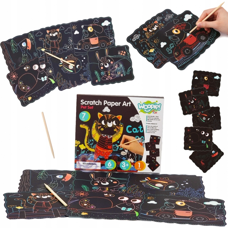 POMYSŁ NA PREZENT DLA 3 LETNIEJ DZIEWCZYNKI KREATYWNY ZESTAW WYDRAPYWANKA Kod producenta 5904326941137