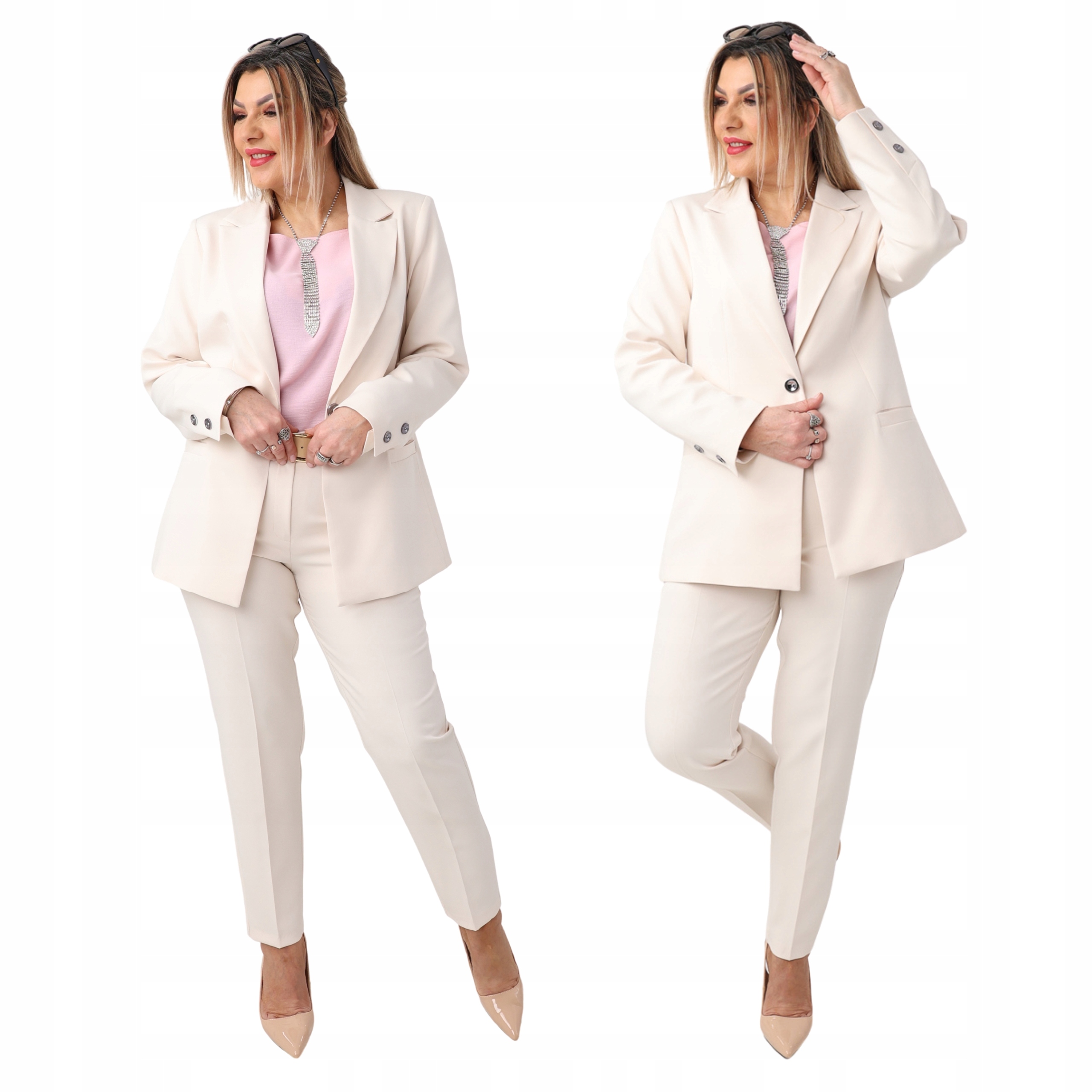 garnitur damski marynarka spodnie Polski Producent duże rozmiary