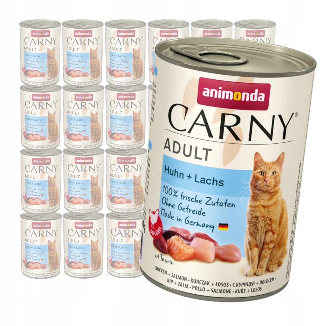 Animonda Carny Adult 24x400g Mokré Krmivo Pro Kočky s kuřecím masem a lososem