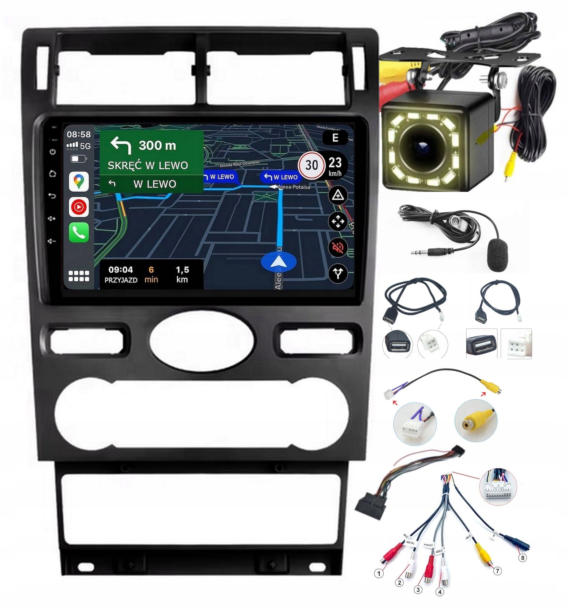 Autorádio Ford Mondeo 2004-2007 Carplay Android Auto Usb