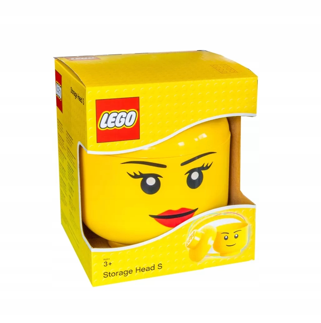POJEMNIK NA KLOCKI LEGO GŁOWA MAŁA DZIEWCZYNKA S