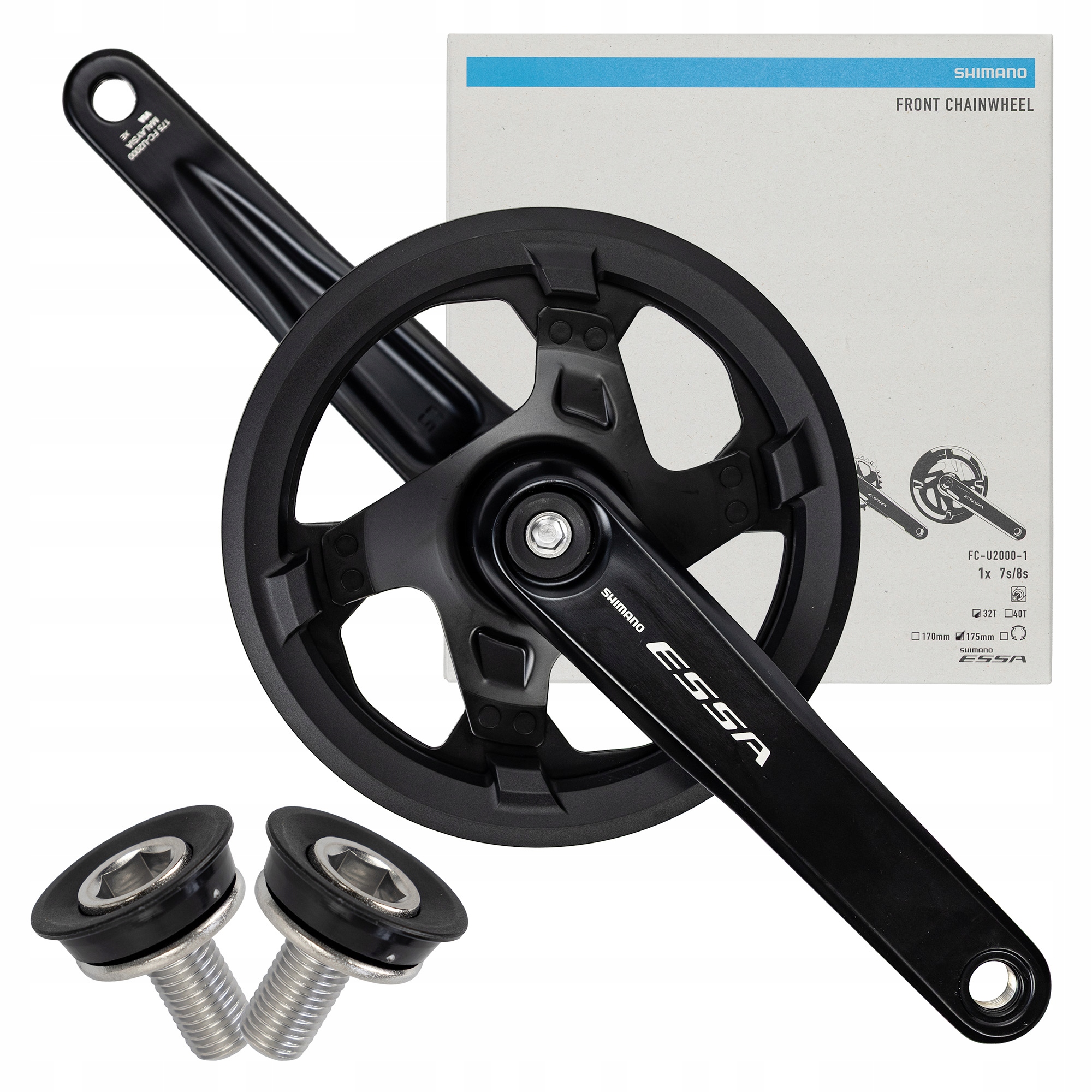 Mechanizm Korbowy Shimano Essa FC-U2000-1, 1 x 7/8rz, 175 mm, 40T z osłoną