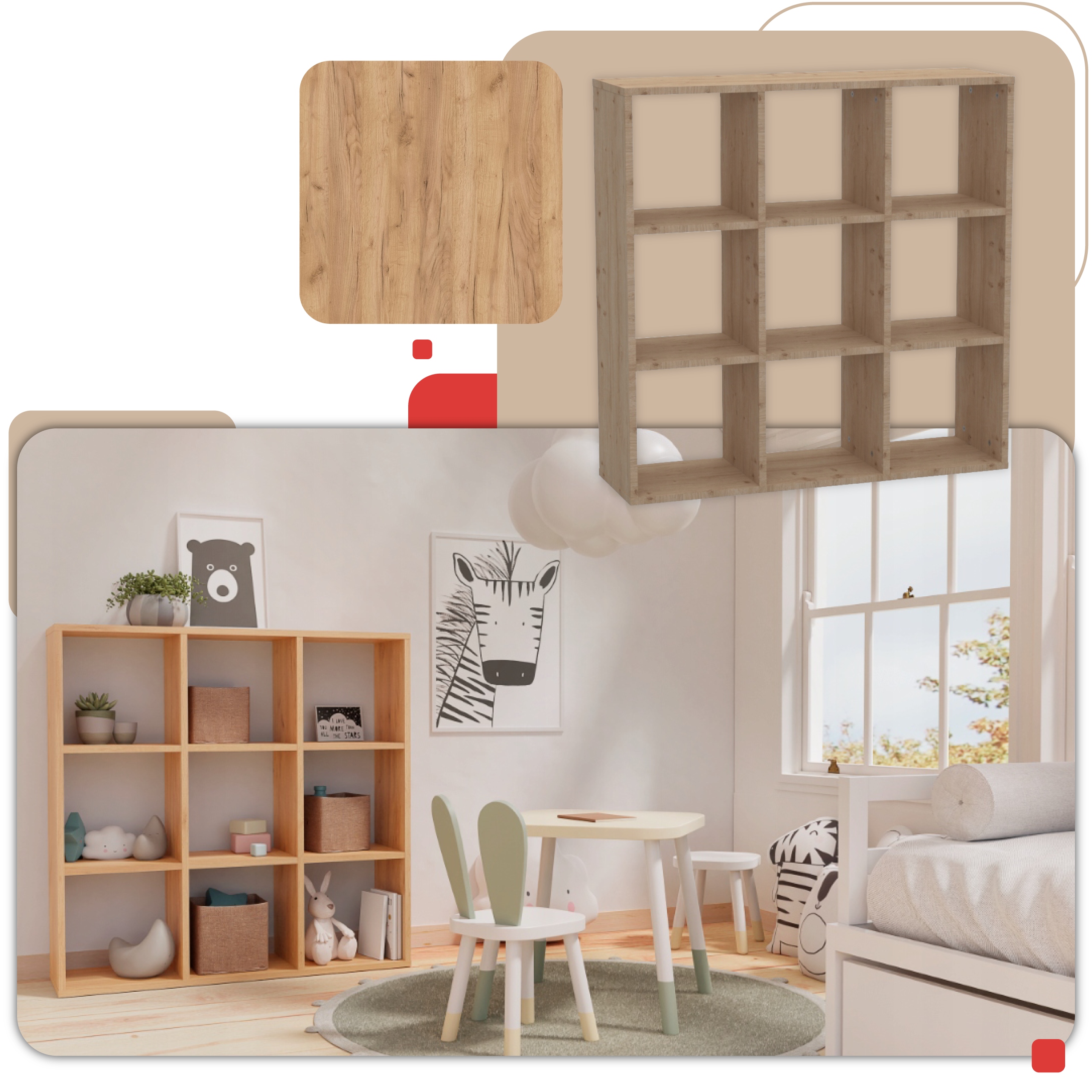 REGAŁ OTWARTY 3x3 KALAX KOSTKA IKEA CRAFT ZŁOTY Marka inna