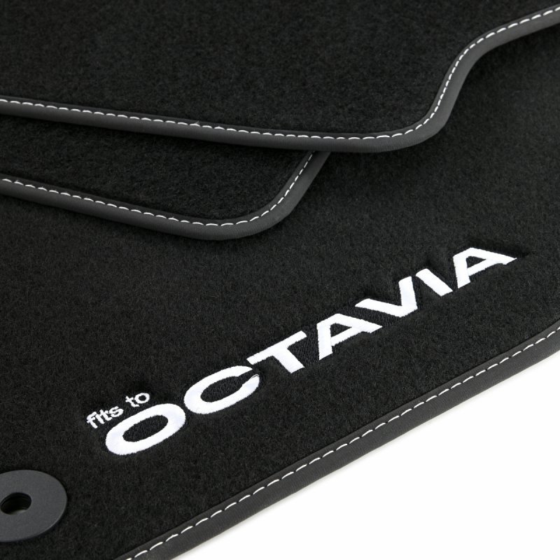 SKODA Octavia II 2004-2008 Велюрові килимки з вишивкою