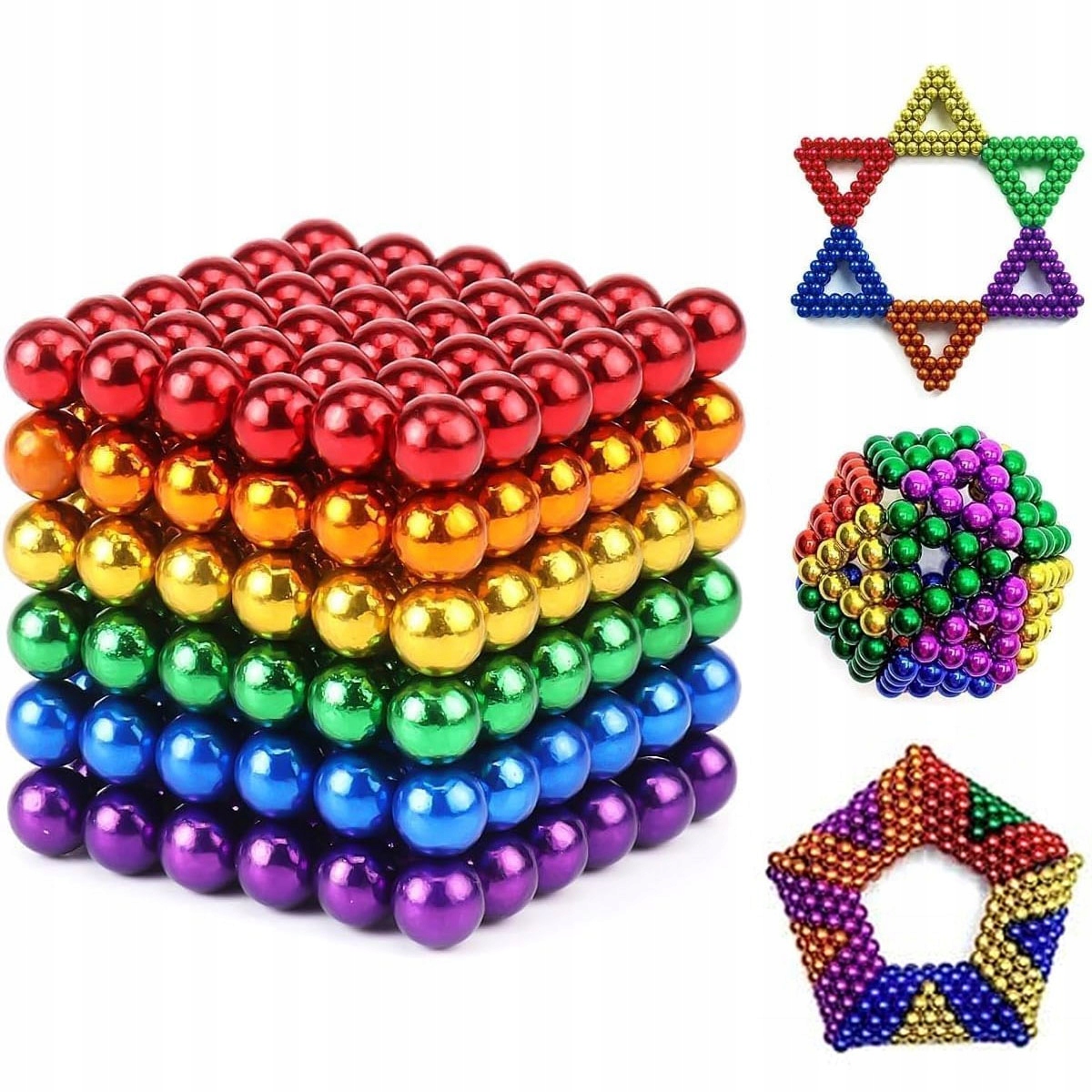 NEOCUBE KULKI MAGNETYCZNE 216 SZTUK 5MM TĘCZOWE XL