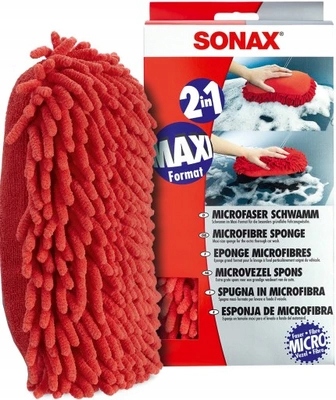 SONAX DUŻA GĄBKA Z MIKROFIBRY DO MYCIA SAMOCHODU