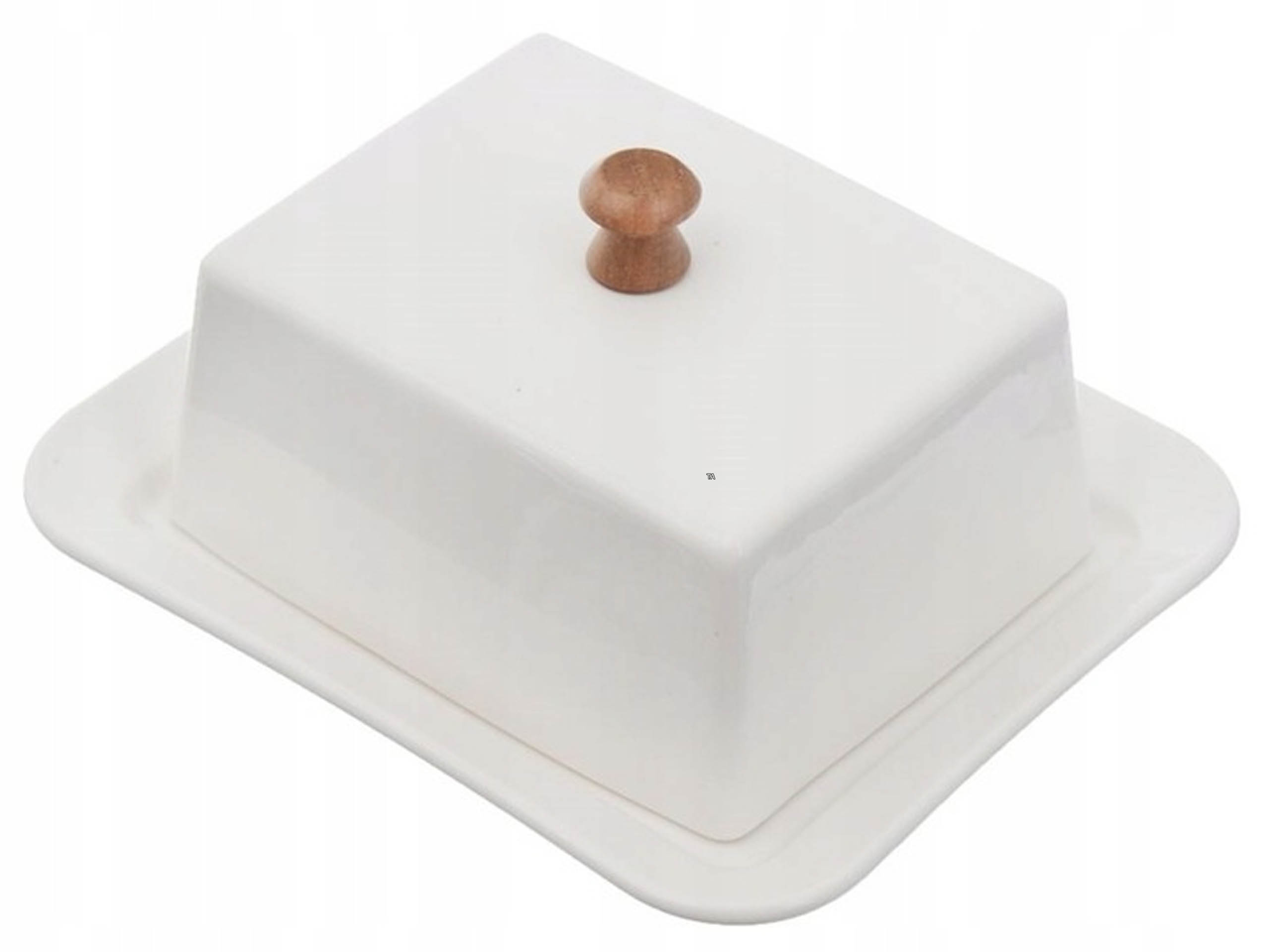 MASELNICZKA DO MASŁA BIAŁA PORCELANOWA POJEMNIK Marka Orion