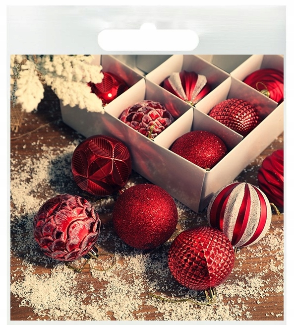 

Komplet bombek choinkowych Bombki 12szt Czerwone