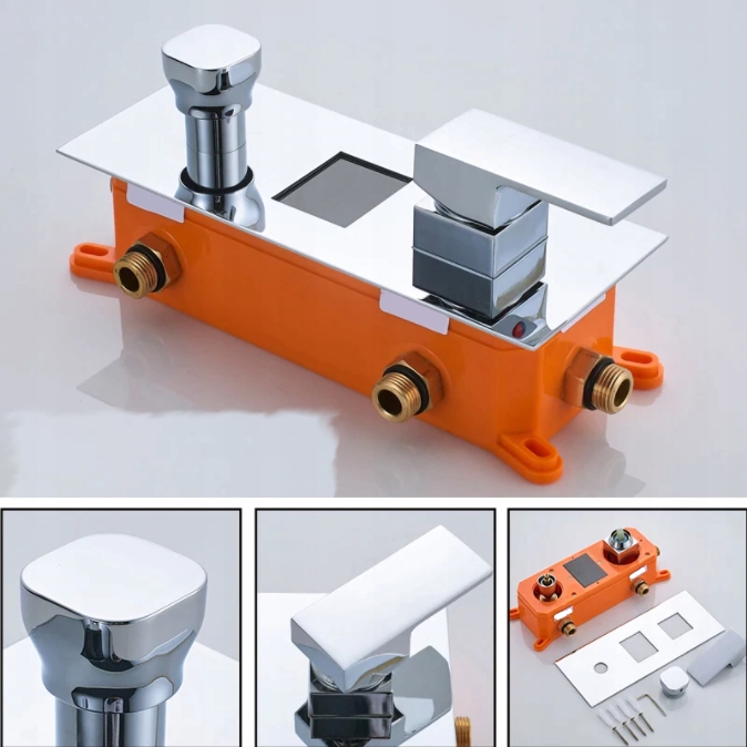 BATERIA PODTYNKOWA CHROM Z WYŚWIETLACZEM Marka inna