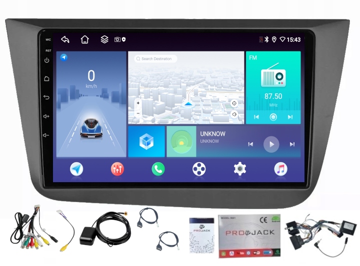 Rádio Navigácia Android Carplay Seat Altea 2004-2015 4GB 64GB Sim