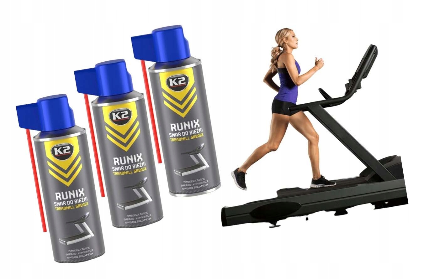 3x Specjalistyczny profesjonalny Smar Do Bieżni K2 Runix 400ml