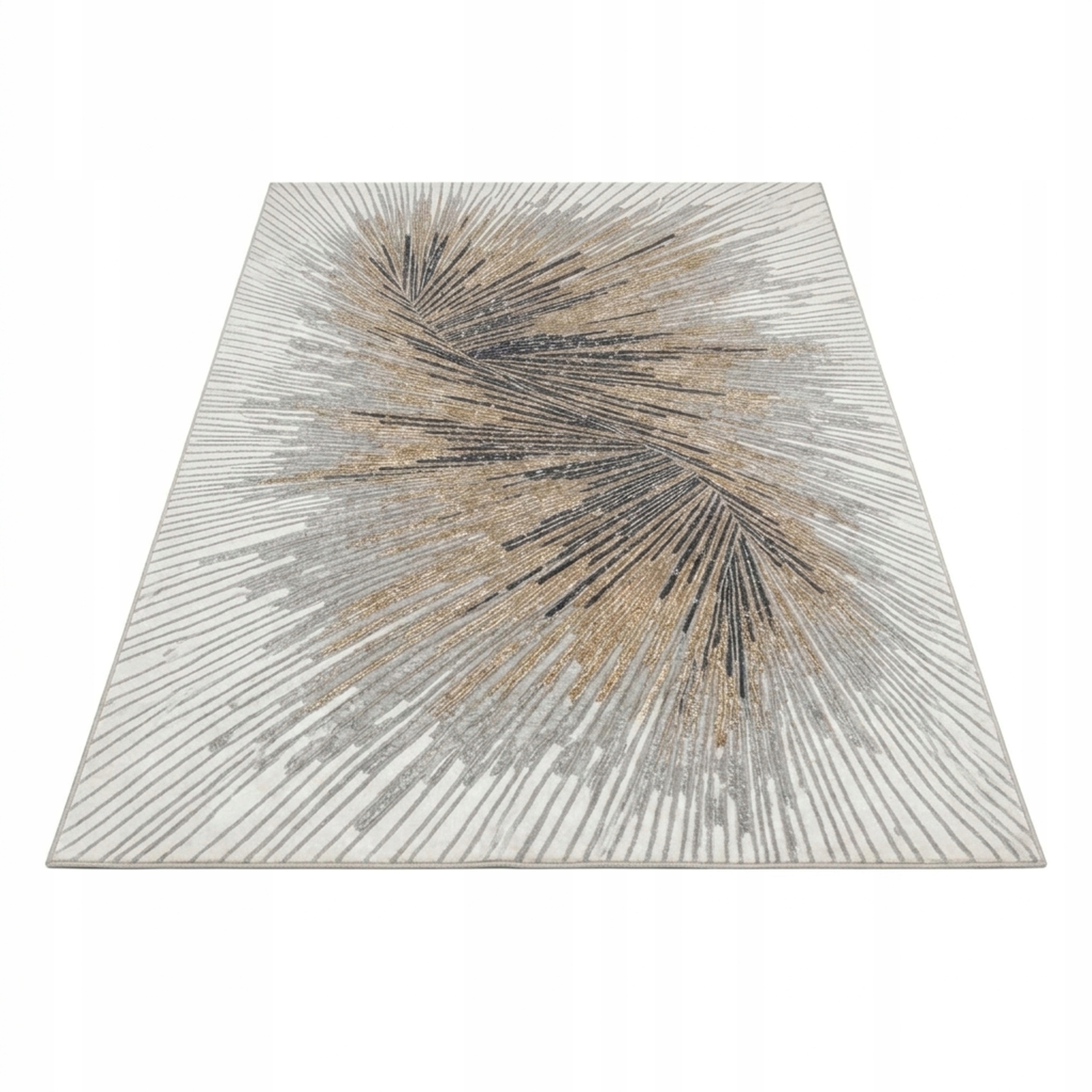 Koberec Do Obývacího Pokoje 200x300 CM Šedý Béžový Moderní Loft Bcf