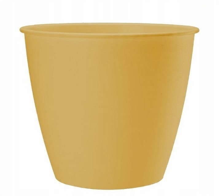 

Doniczka plastikowa Azalia 15 cm żółta musztardowa