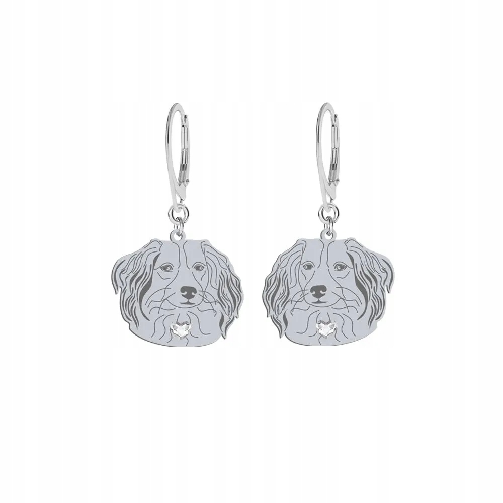 Stříbrné Náušnice se psem Holandský plašič 925 Šperky Gravírování Bonus