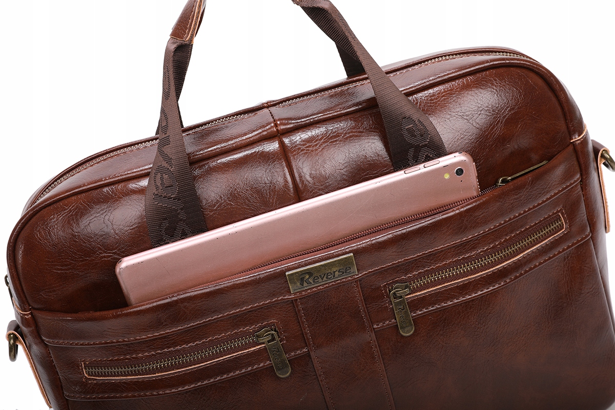 Reverse Skórzana torba męska do LAPTOPA na ramię Płeć uniseks
