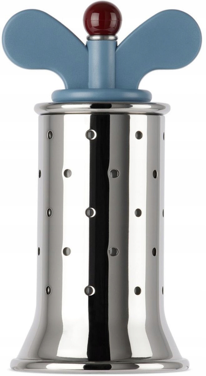 Alessi 9098 Oceľový mlynček na korenie, modrý