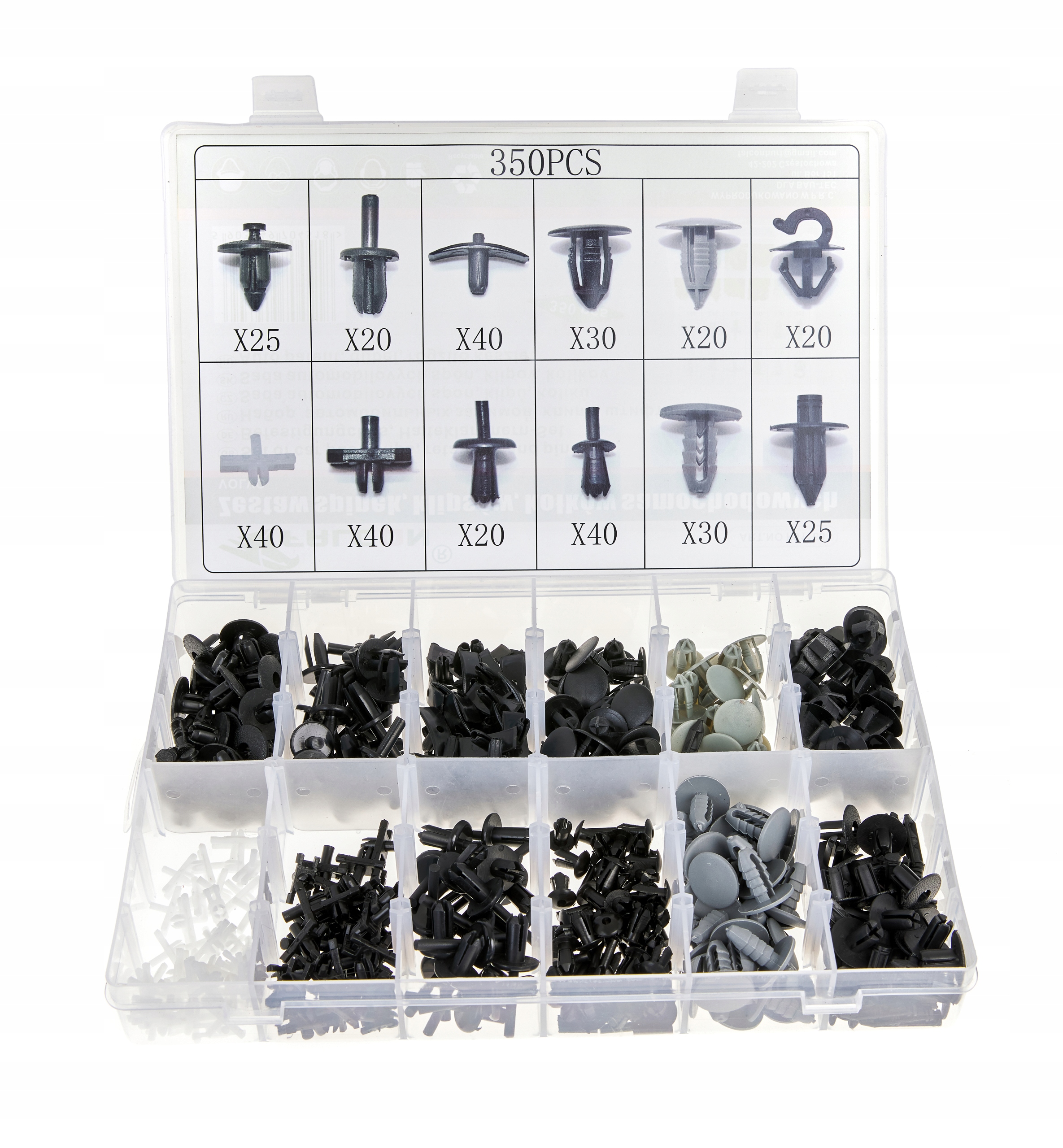 ZESTAW SPINEK KLIPSÓW KOŁKÓW SAMOCHODOWE VOLVO 350