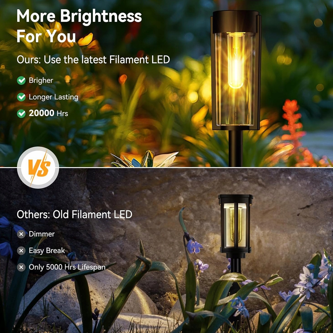 SOLARNE OŚWIETLENIE ŚCIEŻKI OGRODOWEJ - CIEPŁE ŚWIATŁO - 6 SZT - SL1140 Stan opakowania oryginalne