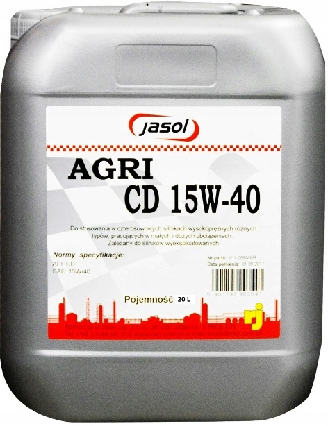 Jasol Agri CD 15W40 op. 20л