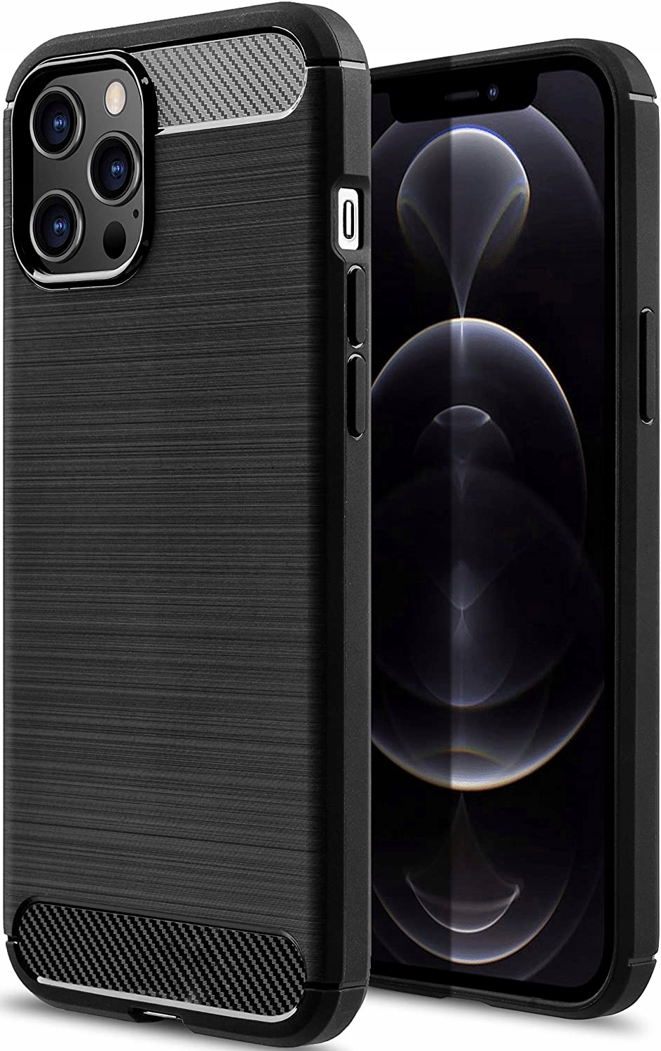 

Etui Carbon Case Do Iphone 12 Pro / 12 + Szkło 9H