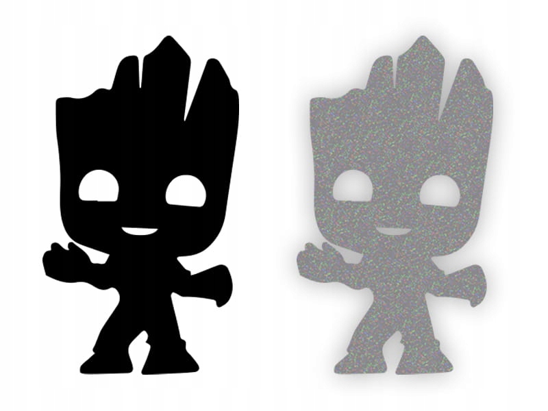 BABY GROOT - Naklejka na samochód na auto ODBLASKOWA