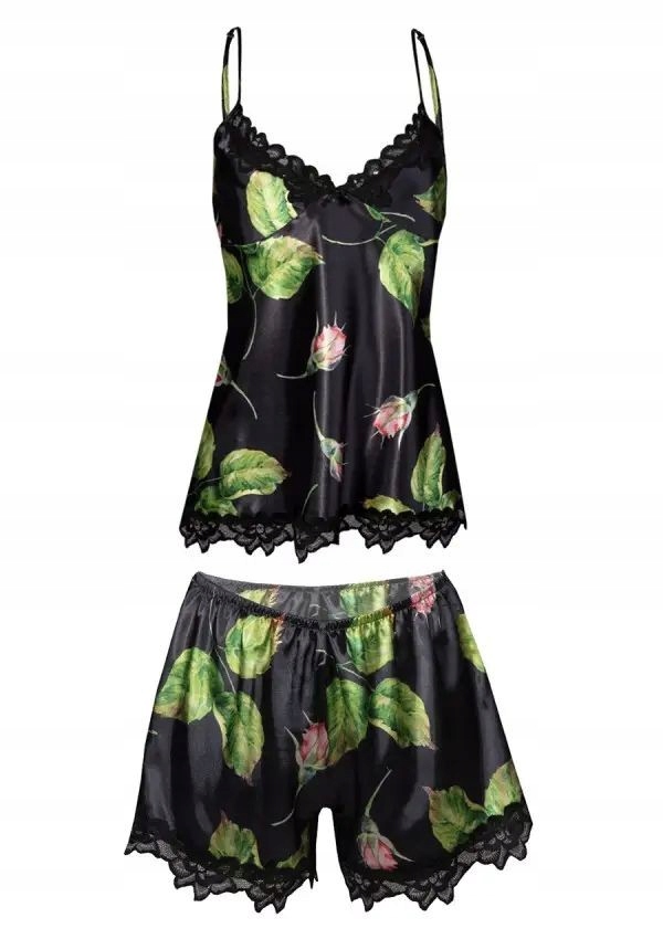 Komplet Flowers Koronka Dk-kv L černá v.008