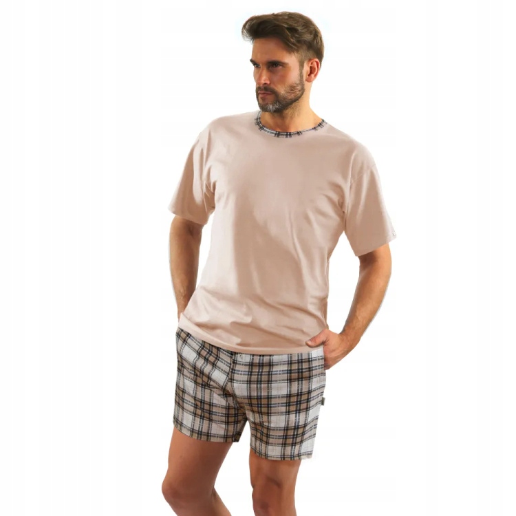 2187/27 Pánské pyžamo s krátkým rukávem, krátké kalhoty Sesto Senso