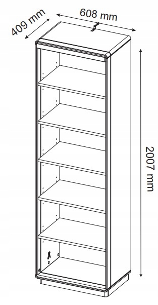 ATLANTA-11 dębowy regał na książki 60 cm DEKORT Kod producenta ATLANTA-11
