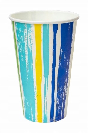 

Kubki papierowe Paski do shake koktajl 400ml 50szt