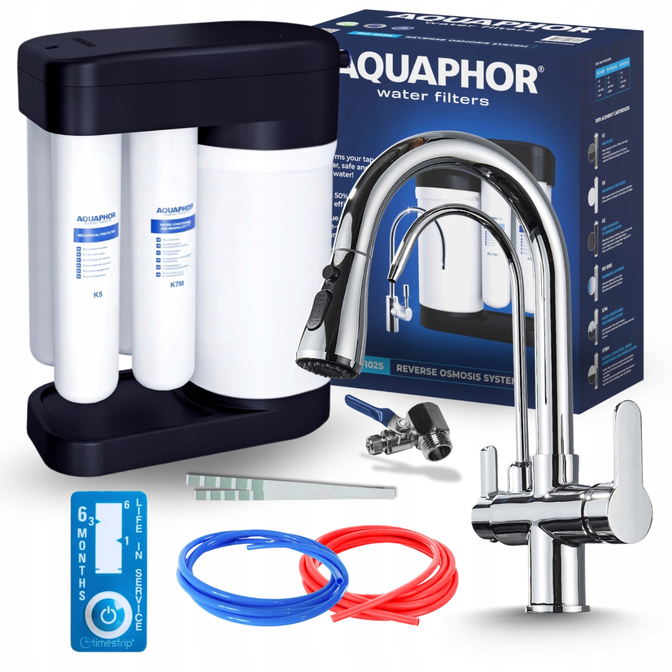 Kuchynská Batéria S Výsuvným Výtokom Z Chrómu A Filtrom Reverznej Osmózy Pzh