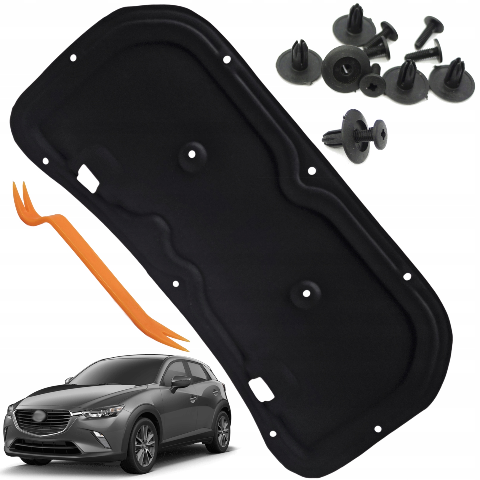 Odhlučnění masky Mata Podbitka Izolace Mazda CX-3 15-21R Vidlice Spinki