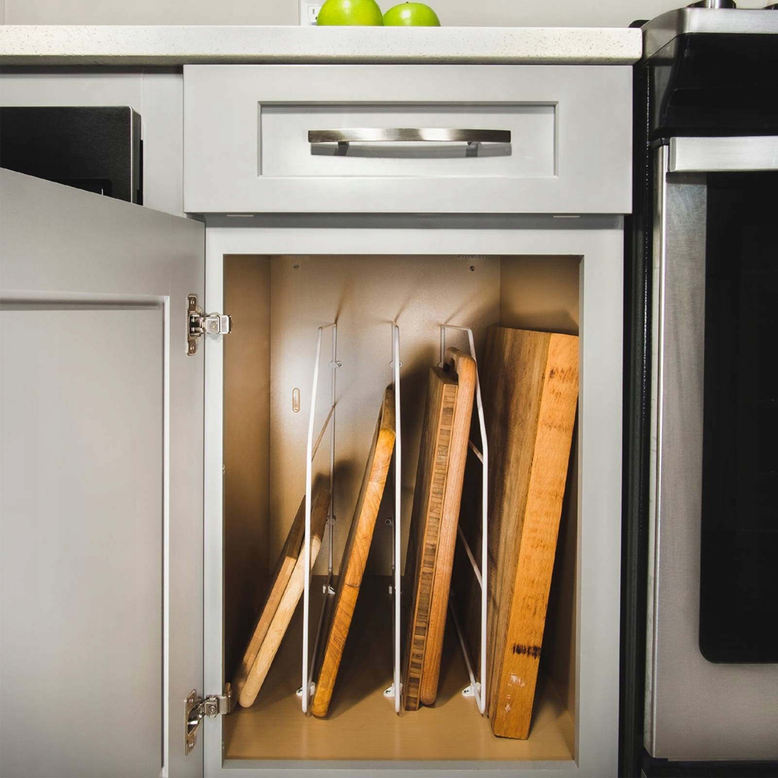 Zestaw 4 przegródek do szafek i półek