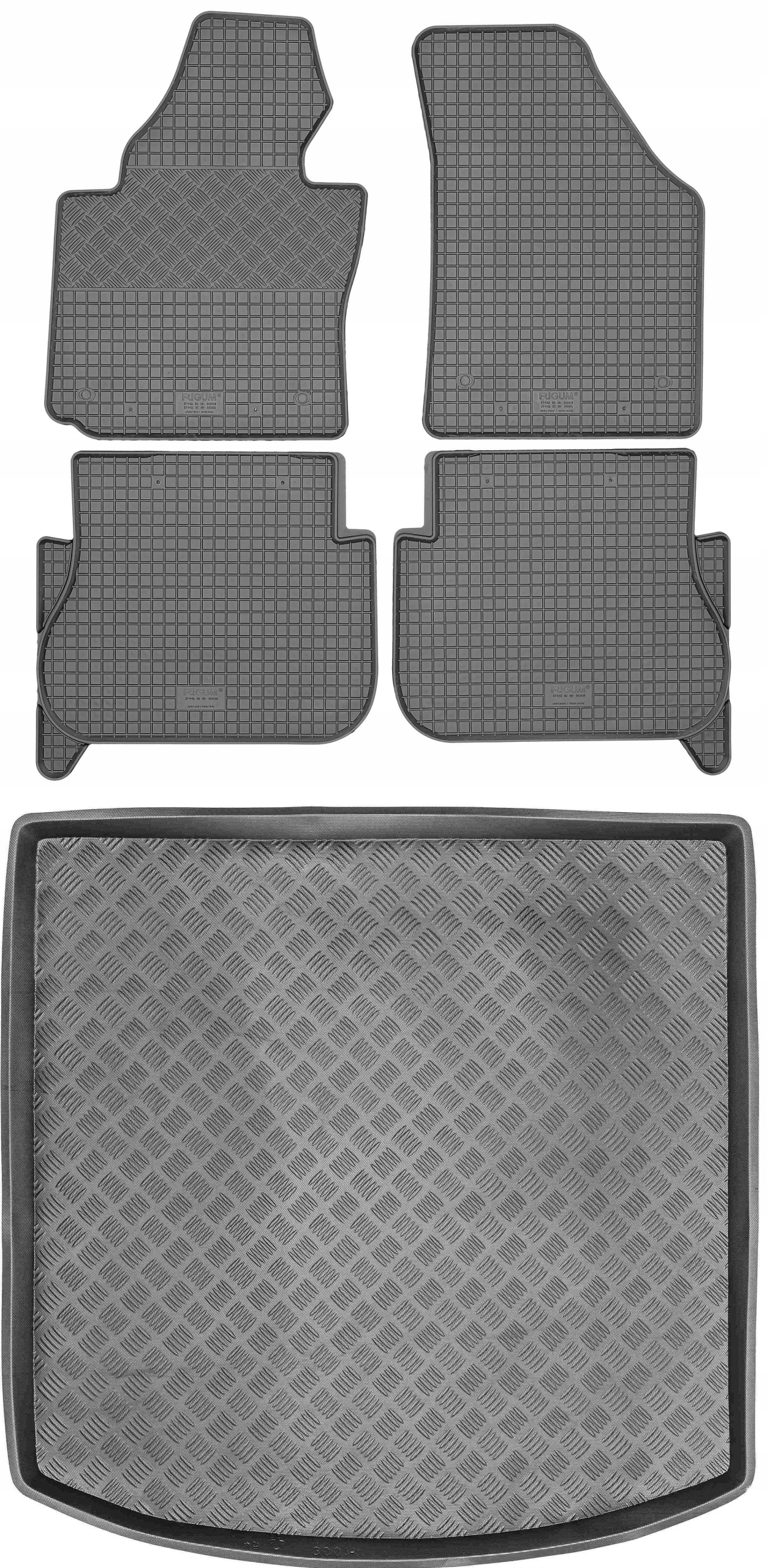 Vw Touran I Minivan 2003-2010 Sada Gumové rohože rohož