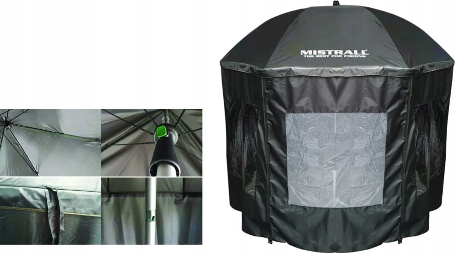 Mistrall Parasol Z Osłoną Zabudowany 2,5M Moskitiera
