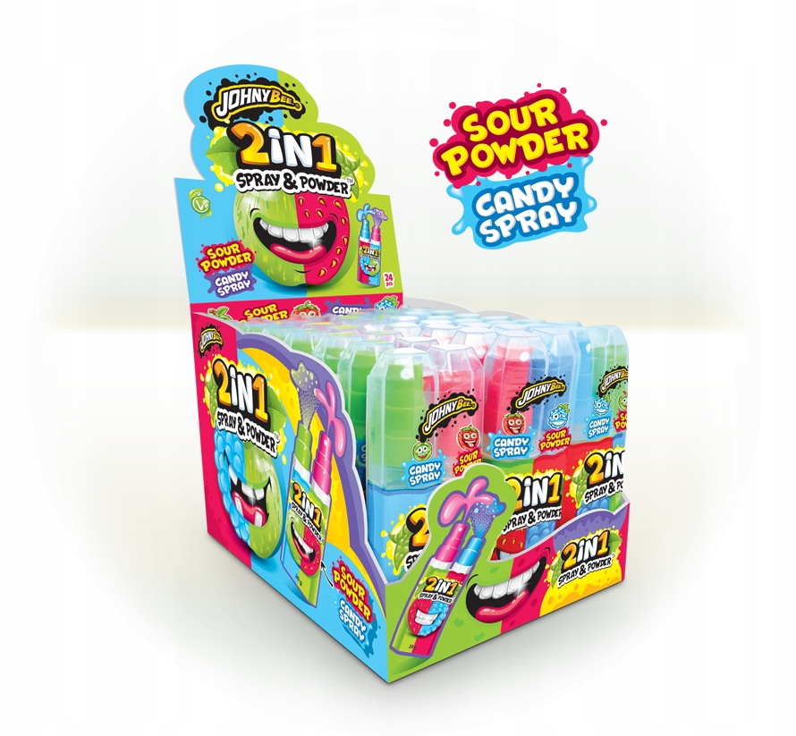 Levně Bonbóny Sprej 2 v 1 Johny Bee 480 g