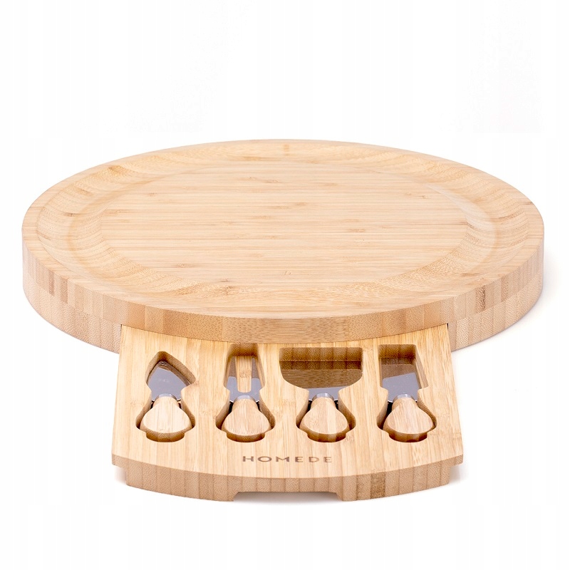 

Taca do serowania serów z zestawem noży Bambusowa