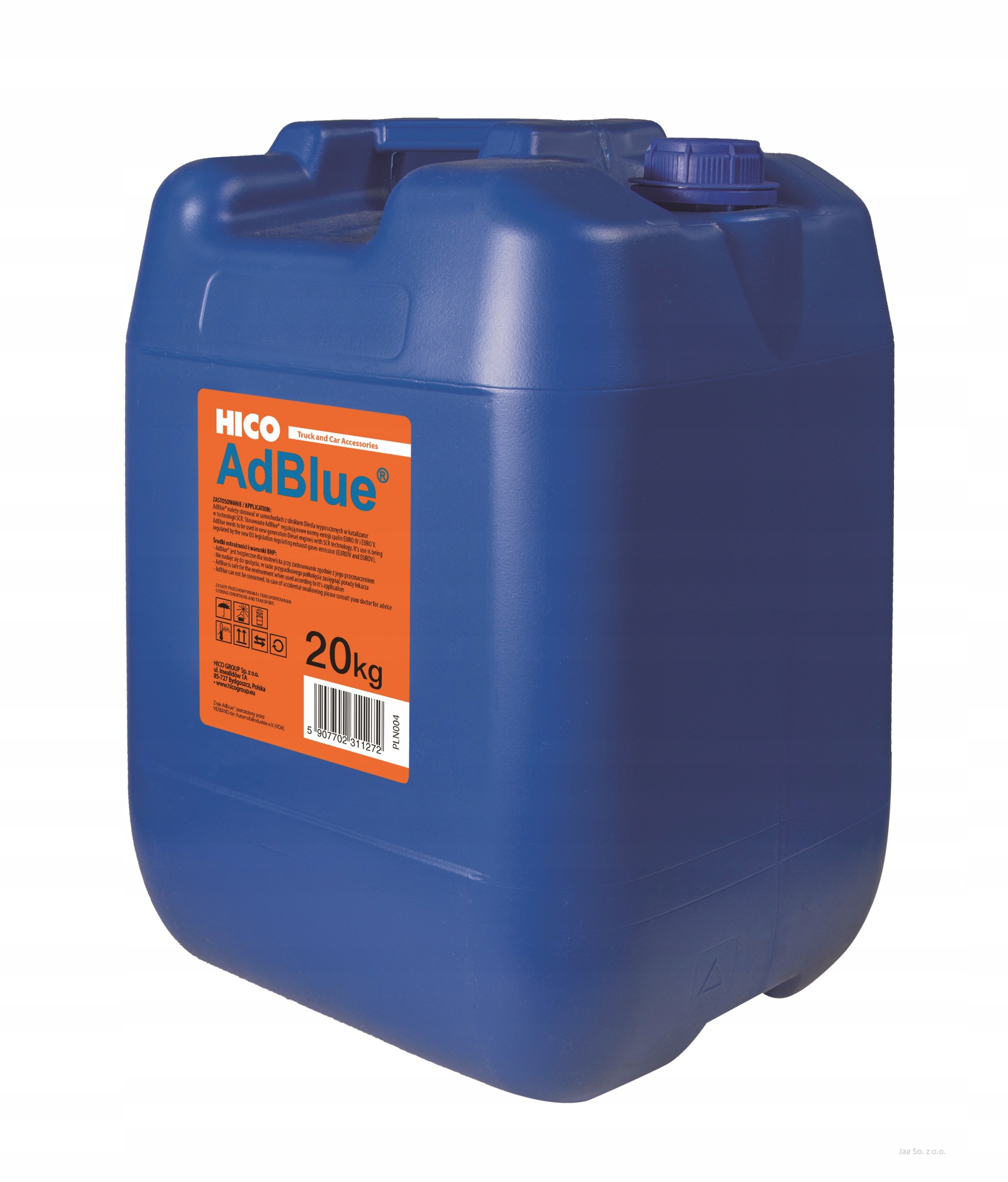 

Płyn Adblue Hico 20KG Dodatek Katalityczny