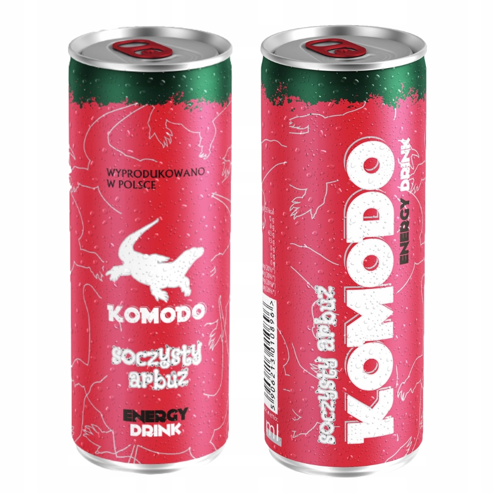 ENERGY DRINK KOMODO SOCZYSTY ARBUZ PUSZKA 250 ML Marka Komodo