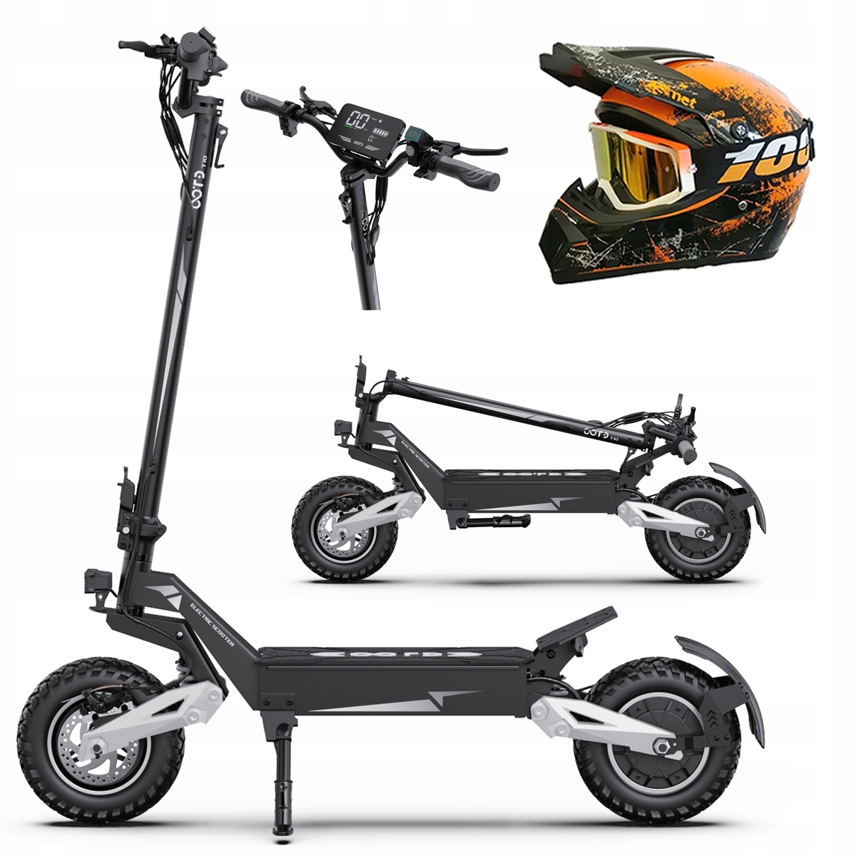 Ootd T10 skládací elektrická vozidla 900W 50KM/H 48V 13.5AH 45KM 11" Pl