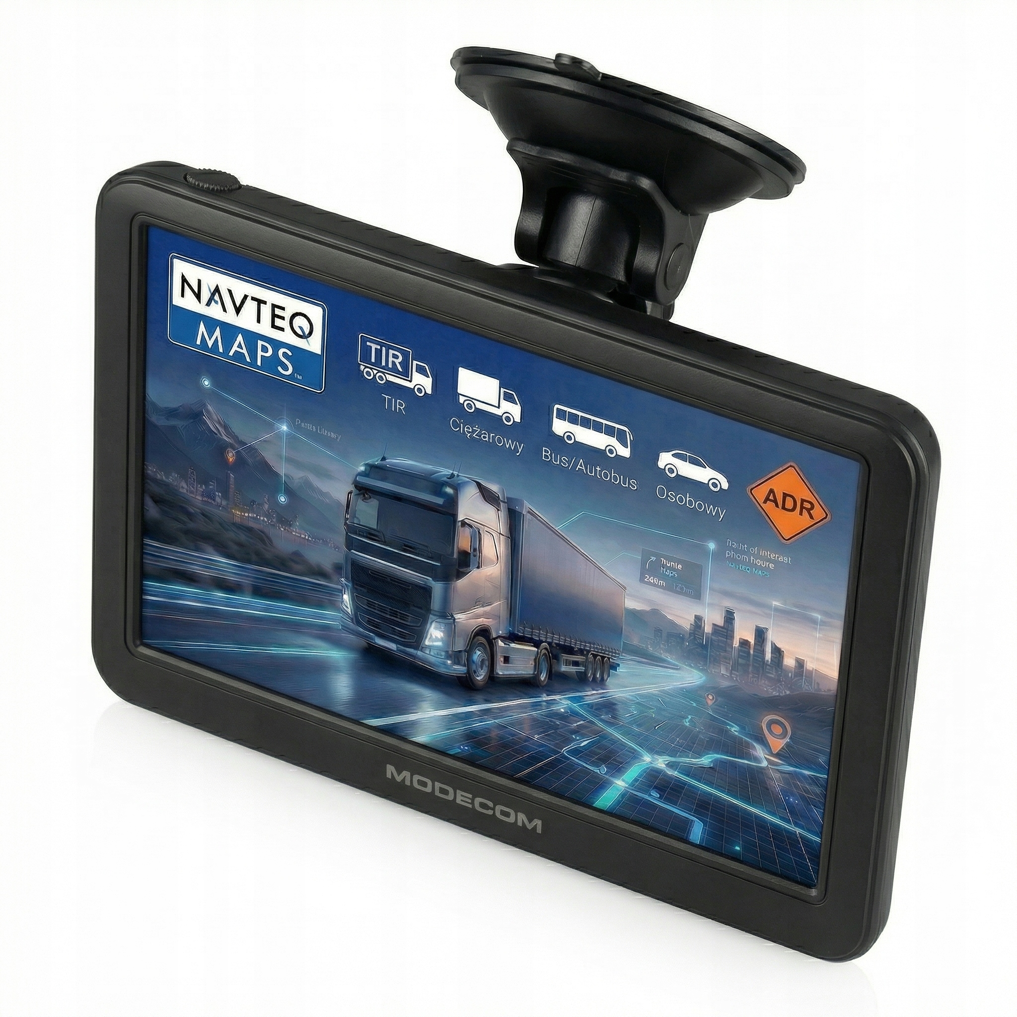 Navigace 7 palců pro nákladní vozidlo Modecom CX 7.0 mapy Tir Bus Fotoradary 2026