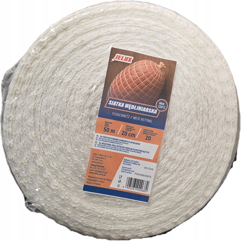 Levně Uzenářská síťka Jelux 200/20 50 m 2,5 kg