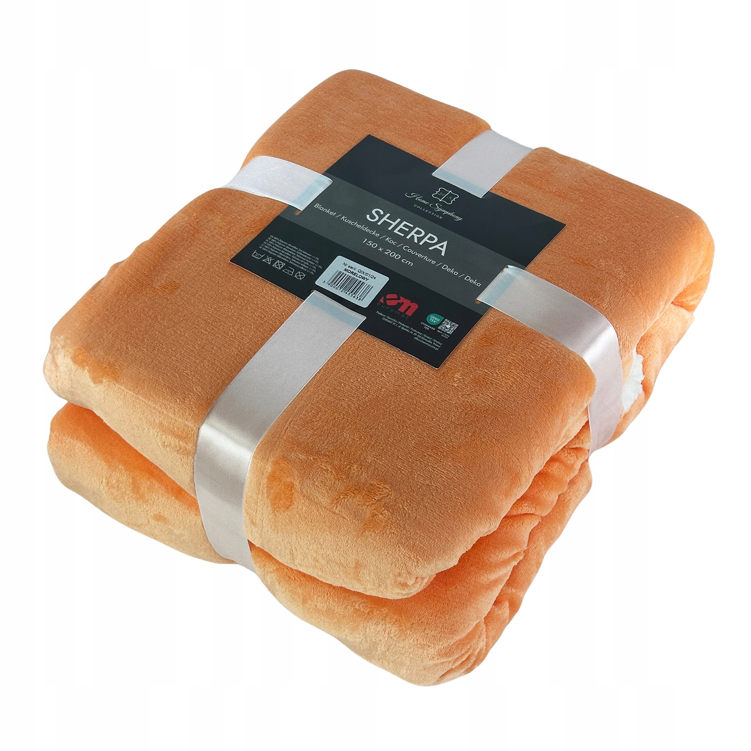 Deka na postel Sherpa 150x200 oboustranná beránek meruňkový