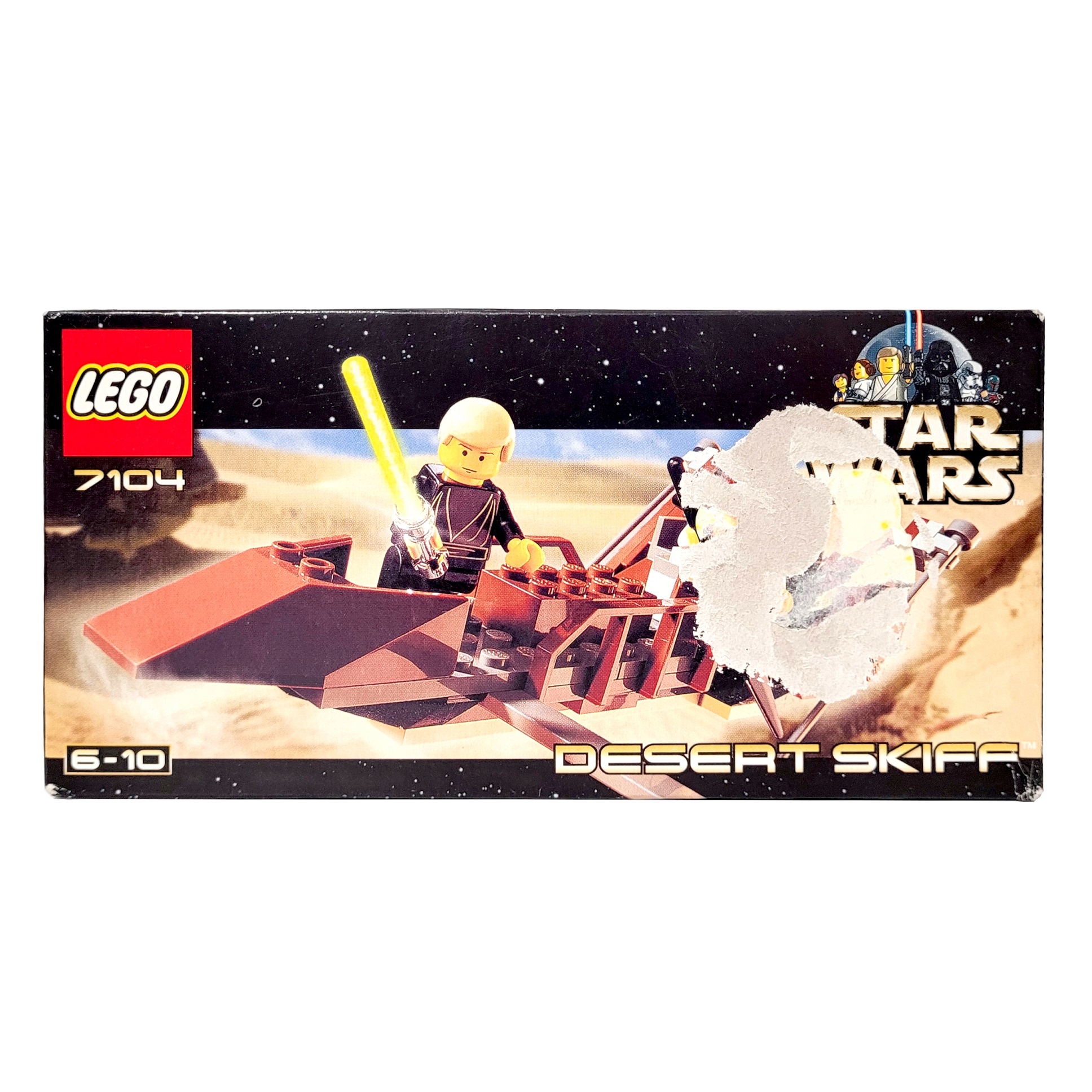 7104 Lego Star Wars Desert Skiff Han Solo Luke minifigurki Misb 2000
