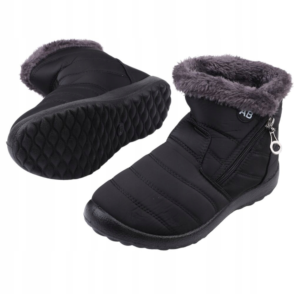 

Botki kozaki damskie ocieplane suwaki zimowe