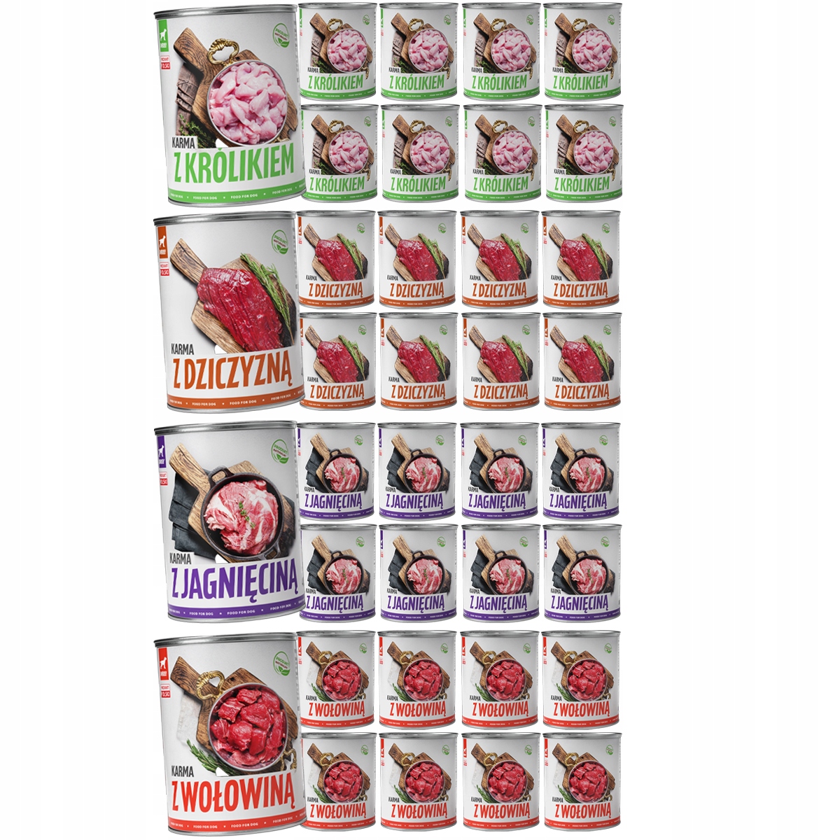 Levně TufTuf mokré Vlhké Krmivo Konzerva luncheon meat MIX Chutí 36x400g