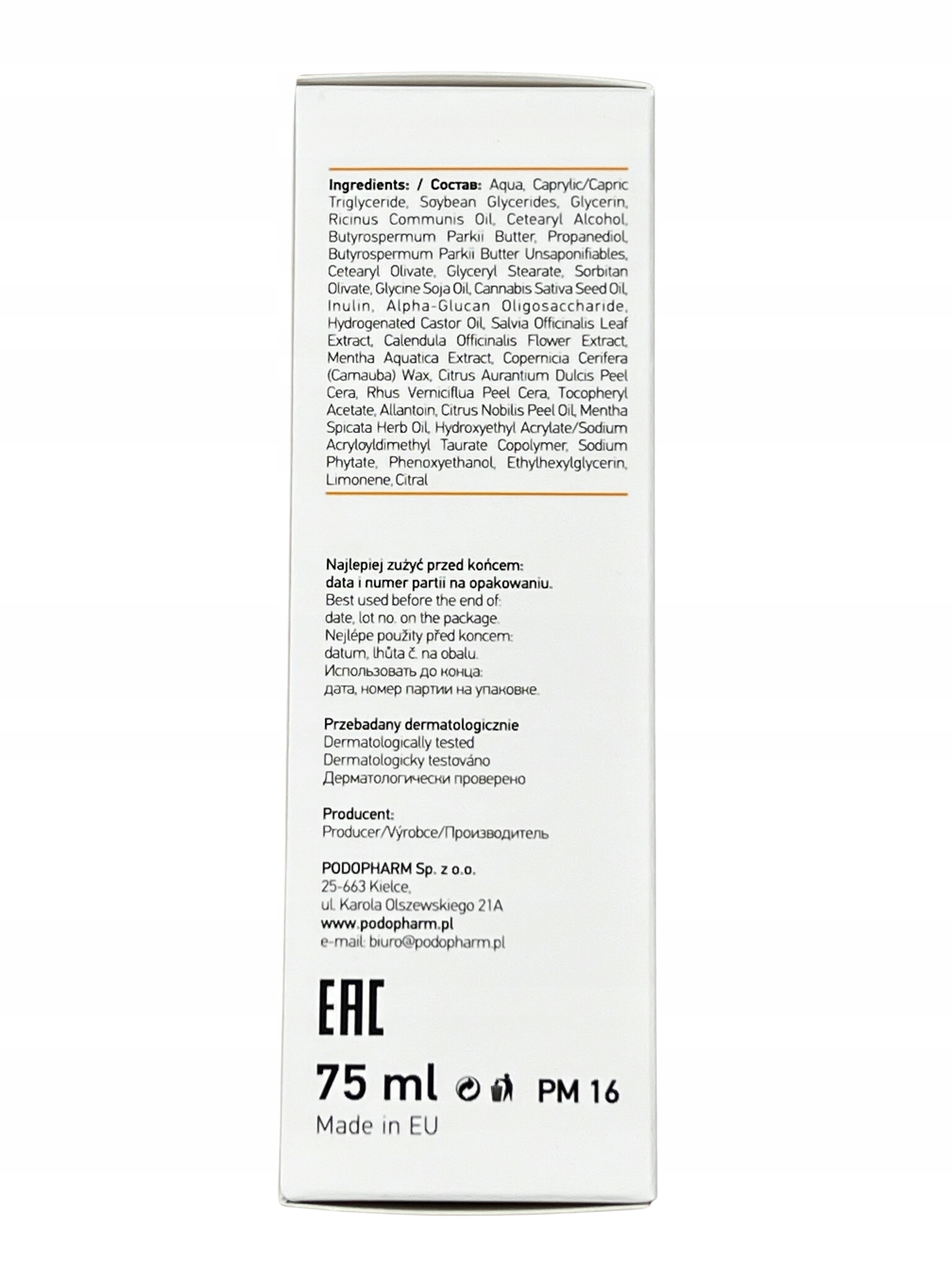 PODOPHARM DWUPAK Krem do stóp z lipidami 75ml Marka Podopharm