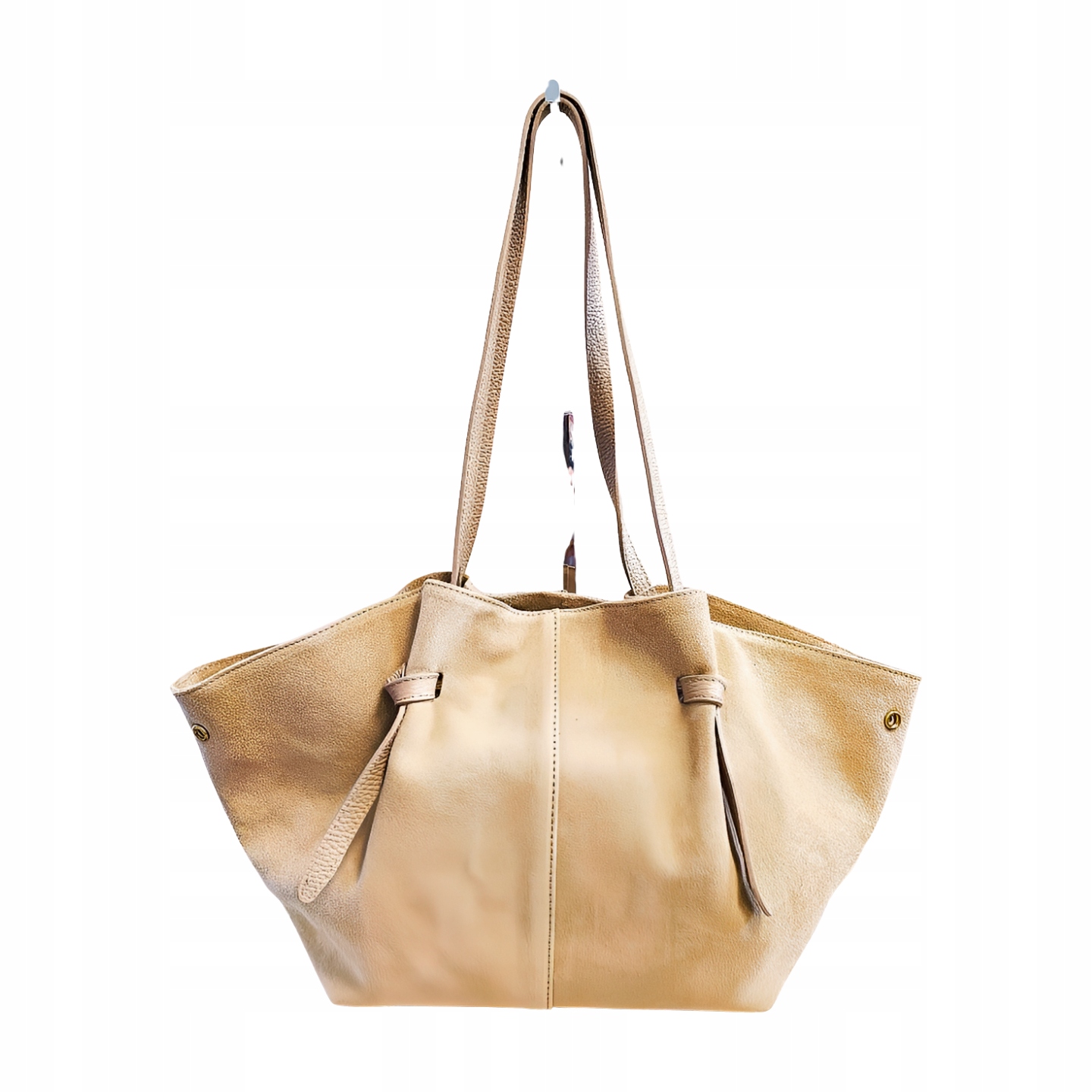 Laura Biaggi shopper taška přes rameno semišová béžová