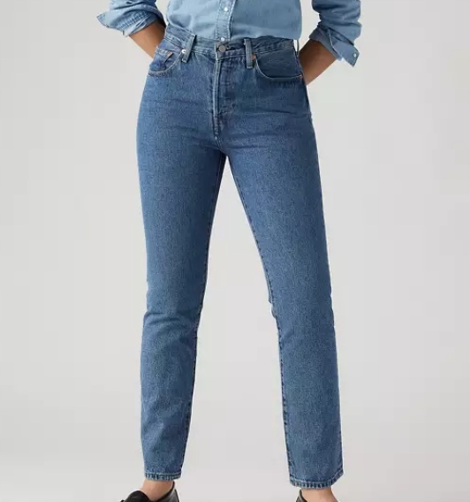 Levi's Dámské Džíny Úzké Nohavice Modré S Oděrkami Bavlna 32/30 J9F