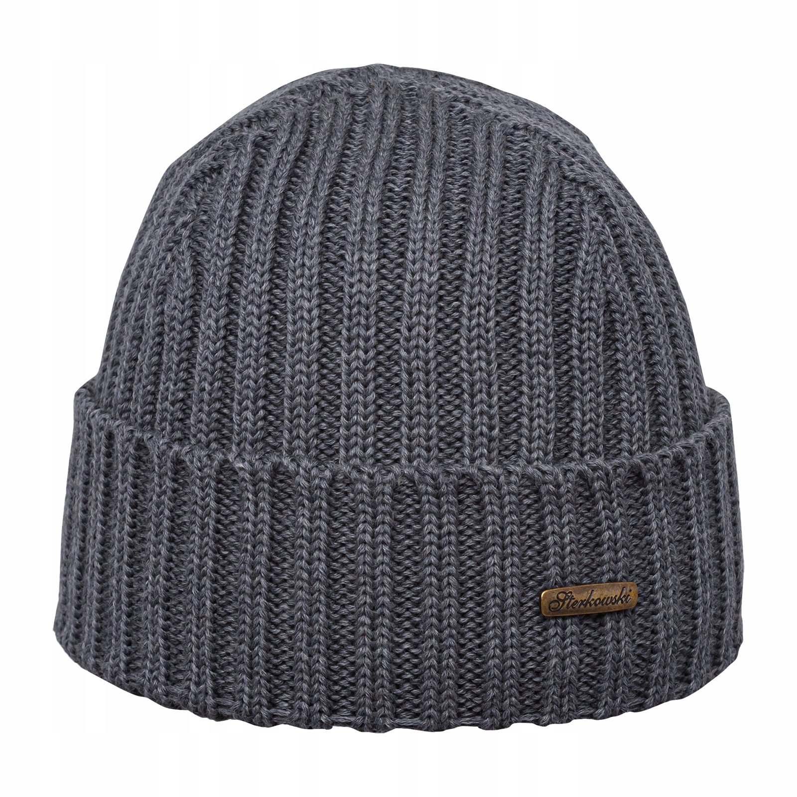 

Zimowa Czapka Beanie Z Wełny Merynosa Ciepła Szara